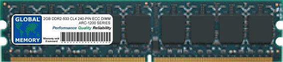 2GB DDR2 533MHz PC2-4200 240-PIN ECC DIMM (UDIMM) MEMORY RAM FOR ARECA RAID ADAPTERS ARC-1231ML / ARC-1261ML / ARC-1280 / ARC-1280ML